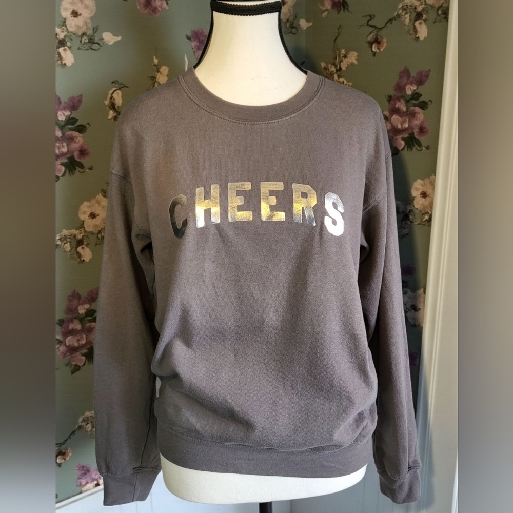 Sub_Urban Riot Gray and Silver Cozy Cheers Loungewear Sweatshirt, Women's XS